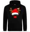 Мужская толстовка (худи) Chrismas deer father Черный фото