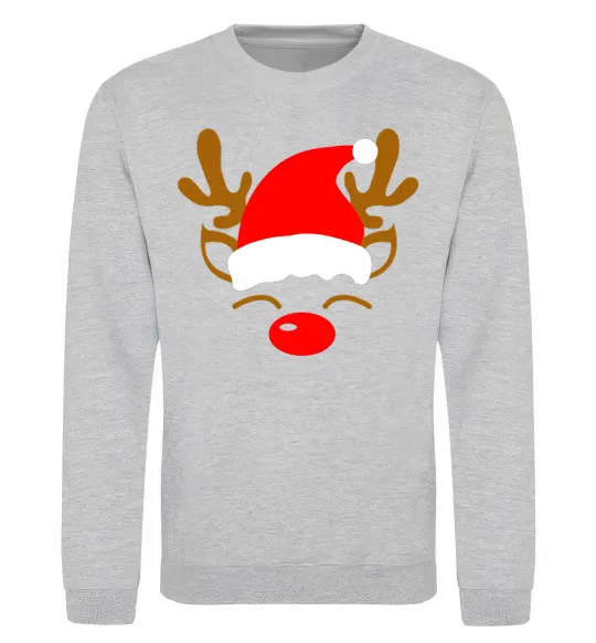 Свитшот Chrismas deer father Серый меланж фото