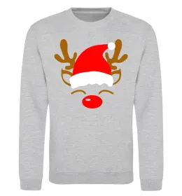 Свитшот Chrismas deer father Серый меланж фото