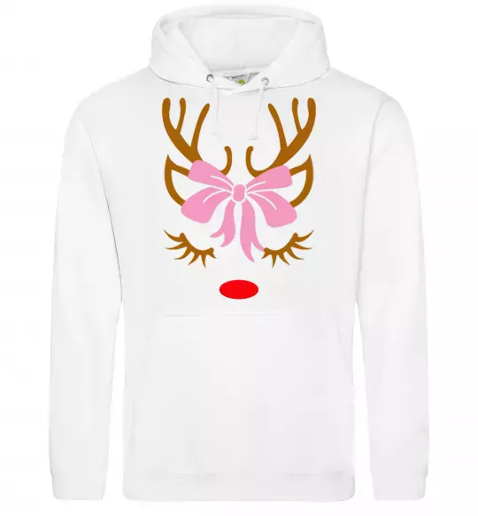 Жіноча толстовка (худі) Chrismas deer mother Білий фото