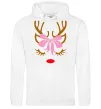 Жіноча толстовка (худі) Chrismas deer mother Білий фото