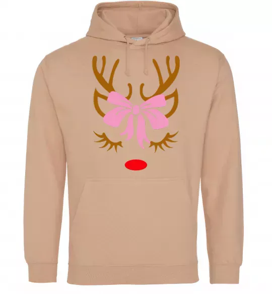 Жіноча толстовка (худі) Chrismas deer mother Пісочний фото