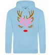 Женская толстовка (худи) Chrismas deer mother Голубой фото