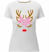 Женская премиум футболка Chrismas deer mother Белый Женская премиум футболка Chrismas deer mother Белый фото