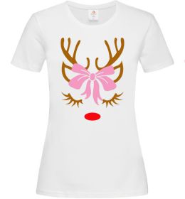 Женская футболка Chrismas deer mother Женская футболка Chrismas deer mother