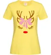 Женская футболка Chrismas deer mother Лимонный Женская футболка Chrismas deer mother Лимонный фото