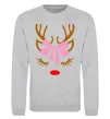 Світшот Chrismas deer mother Сірий меланж фото