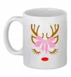 Чашка керамічна Chrismas deer mother Білий Чашка керамічна Chrismas deer mother Білий фото