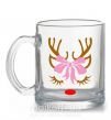 Чашка скляна Chrismas deer mother Прозорий фото