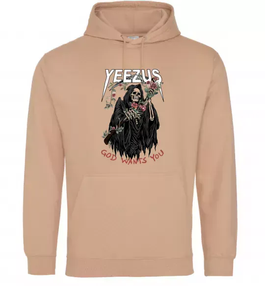 Мужская толстовка (худи) Yeezus Песочный фото