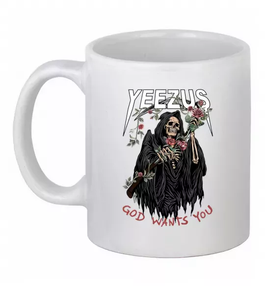 Чашка керамическая Yeezus Белый фото