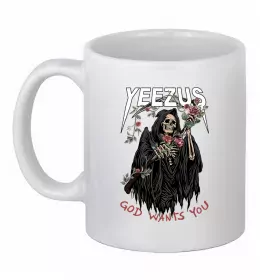 Чашка керамічна Yeezus Білий фото