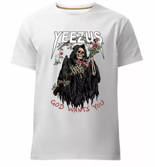 Чоловіча преміум футболка Yeezus Білий фото