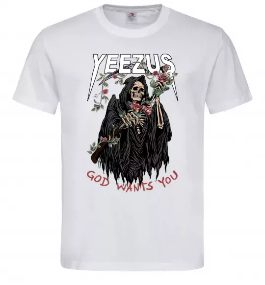 Мужская футболка Yeezus Белый фото