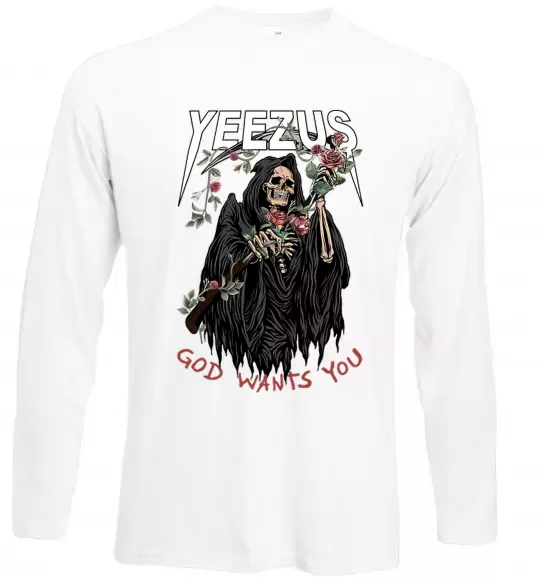 Лонгслів Yeezus Білий фото