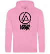 Чоловіча толстовка (худі) Linkin park broken logo Рожевий фото