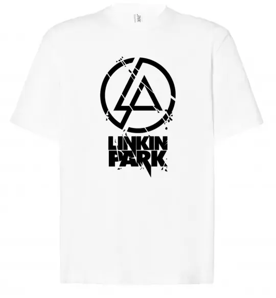 Футболка Оверсайз Linkin park broken logo Белый фото