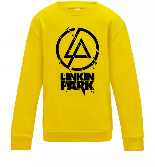 Детский Свитшот Linkin park broken logo Солнечно желтый фото