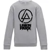 Детский Свитшот Linkin park broken logo Серый меланж фото
