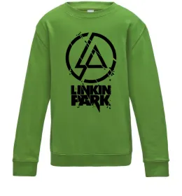 Детский Свитшот Linkin park broken logo Лаймовый фото