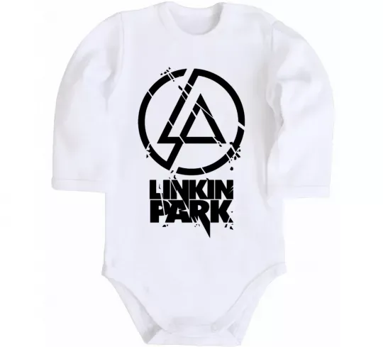 Детский боди Linkin park broken logo Белый фото