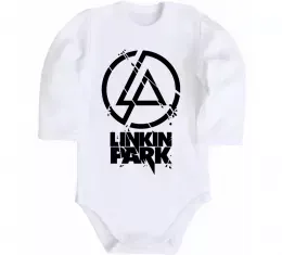 Дитячий бодік Linkin Park силуети Білий фото