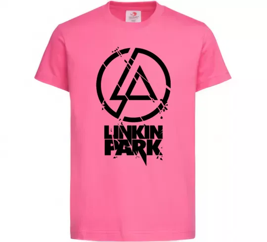 Дитяча футболка Linkin park broken logo Яскраво-рожевий фото