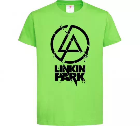 Дитяча футболка Linkin park broken logo Лаймовий фото