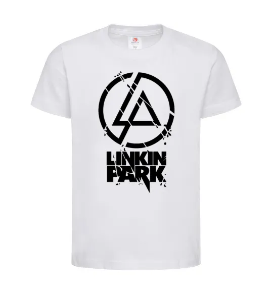Детская футболка Linkin park broken logo Белый фото