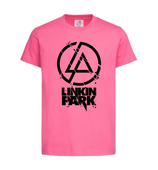 Детская футболка Linkin park broken logo Ярко-розовый фото
