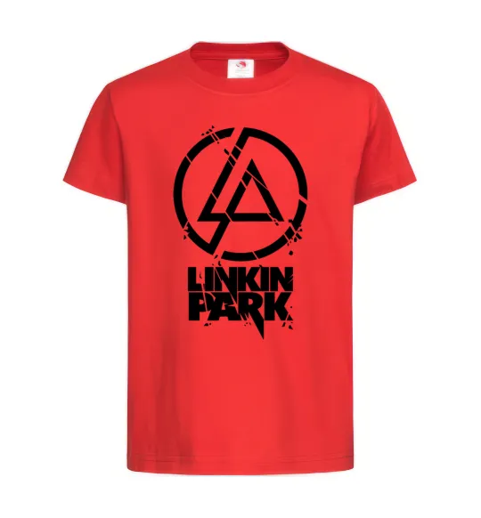 Детская футболка Linkin park broken logo Красный фото