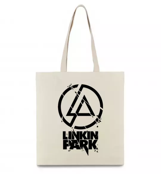 Эко-сумка Linkin park broken logo Бежевый фото