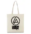 Эко-сумка Linkin park broken logo Бежевый Эко-сумка Linkin park broken logo Бежевый фото
