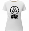 Жіноча преміум футболка Linkin park broken logo Білий фото