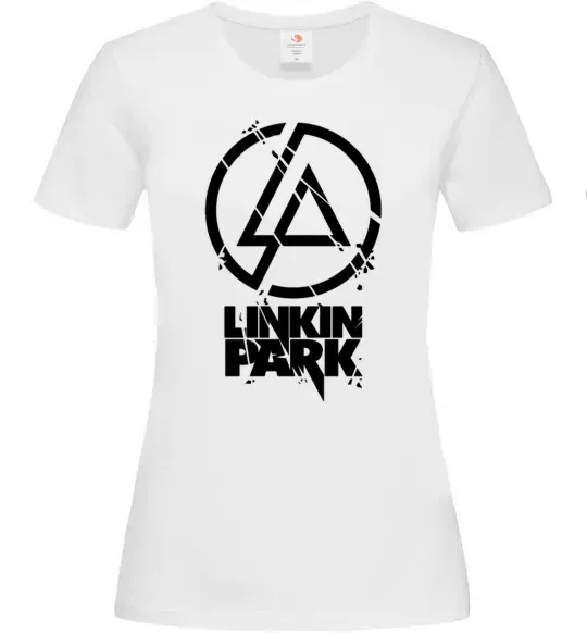 Жіноча футболка Linkin park broken logo Білий фото