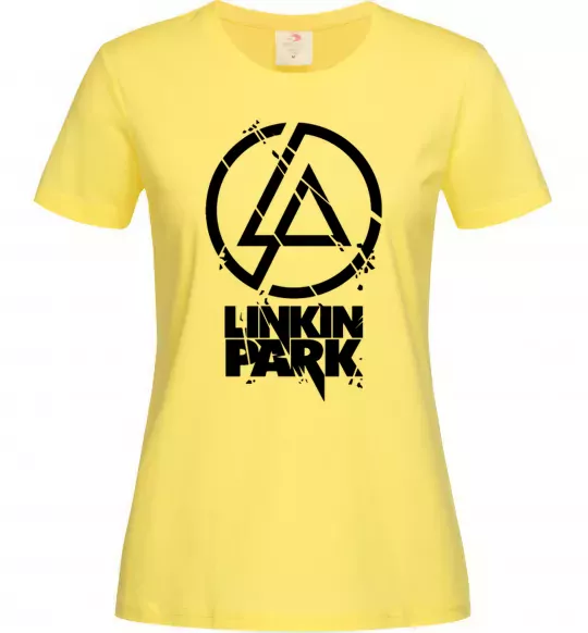Жіноча футболка Linkin park broken logo Лимонний фото