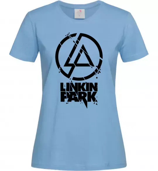 Жіноча футболка Linkin park broken logo Блакитний фото