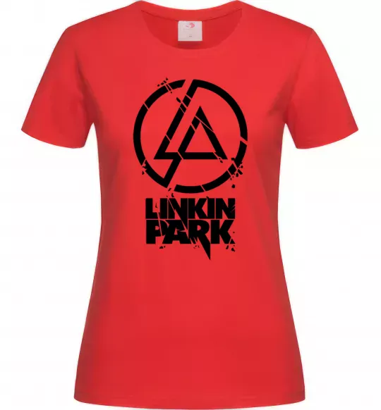 Жіноча футболка Linkin park broken logo Червоний фото