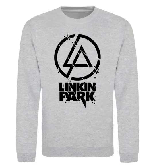 Свитшот Linkin park broken logo Серый меланж фото