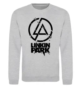 Свитшот Linkin park broken logo Серый меланж фото