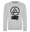 Свитшот Linkin park broken logo Серый меланж фото