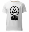 Чоловіча преміум футболка Linkin park broken logo Білий фото