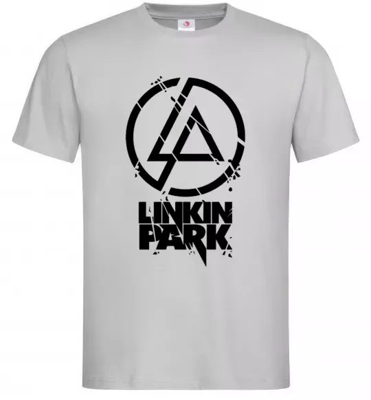 Чоловіча футболка Linkin park broken logo Сірий фото