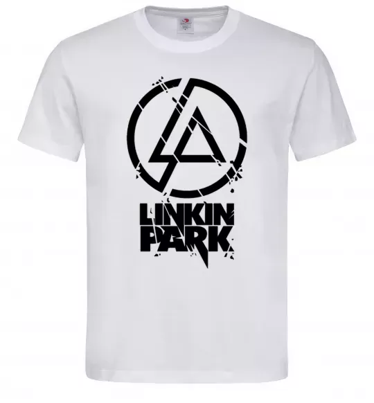 Чоловіча футболка Linkin park broken logo Білий фото