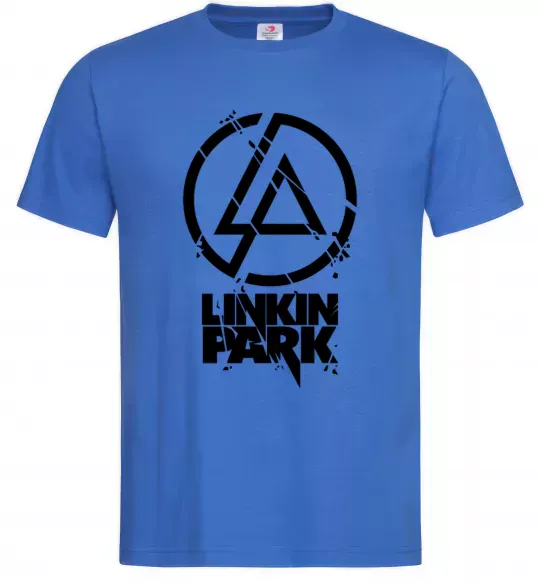 Чоловіча футболка Linkin park broken logo Яскраво-синій фото