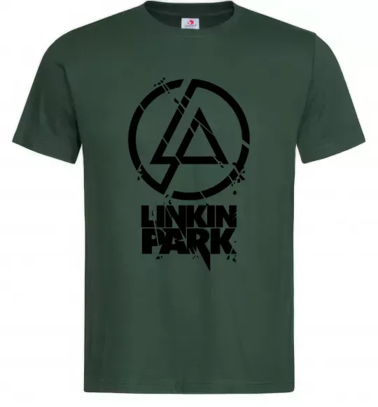Чоловіча футболка Linkin park broken logo Темно-зелений фото