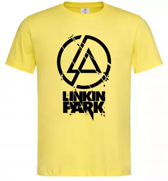 Чоловіча футболка Linkin park broken logo Лимонний фото