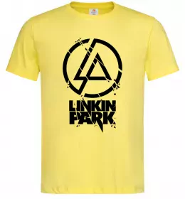 Мужская футболка Linkin park broken logo Лимонный фото
