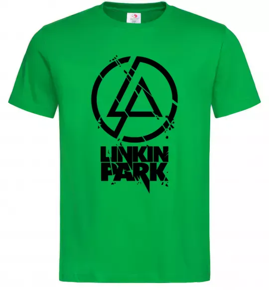 Чоловіча футболка Linkin park broken logo Зелений фото