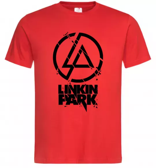 Чоловіча футболка Linkin park broken logo Червоний фото